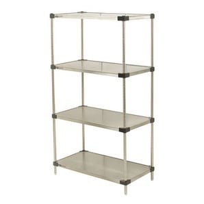 Metro Super Erecta ® solid stainless steel shelving, 4 shelves