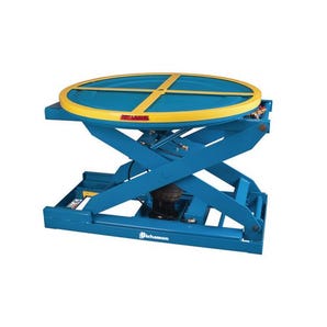 Air operated load levelling pallet positioner