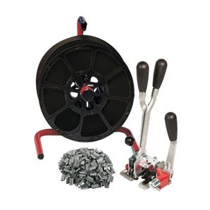 Static combination tool kit for 12mm polypropylene strapping