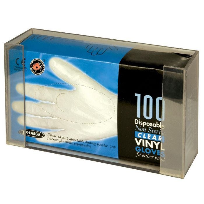 Plastic glove box dispenser