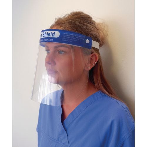 Reusable face shield with comfort foam - Pack 10
