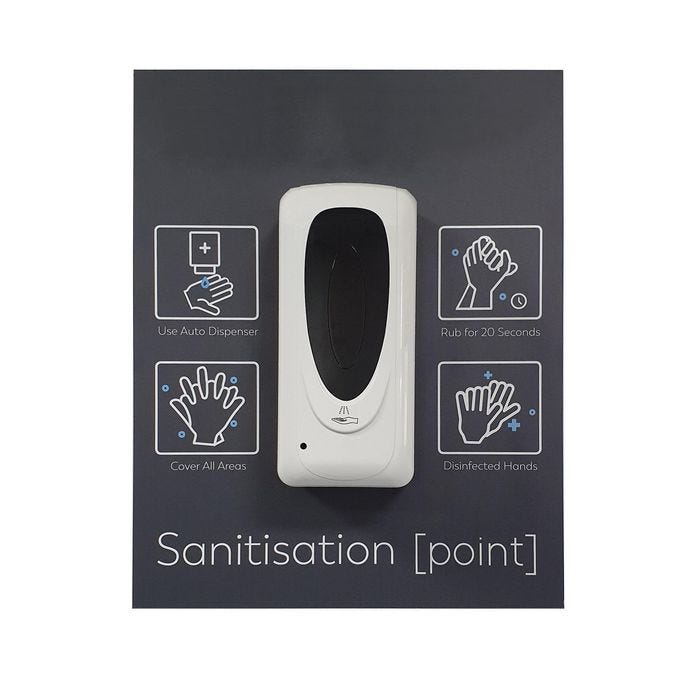 1L Touchless hand soap/ sanitising gel dispenser with backboard