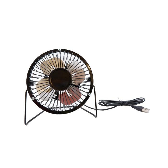 USB 4 black mini desk fan