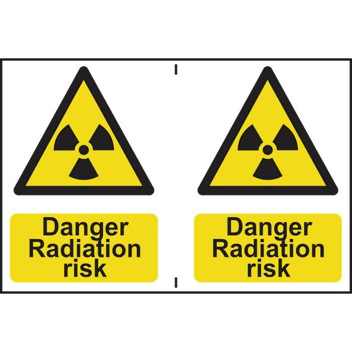 Danger radiation risk sign - Pack of 2 | Slingsby