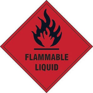 COSHH Flammable liquid label