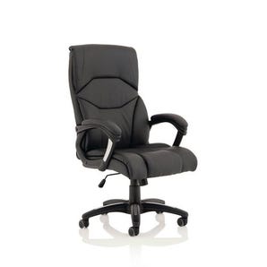 Black faux leather executive chair