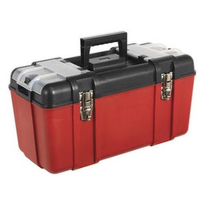 Portable toolbox with tote tray