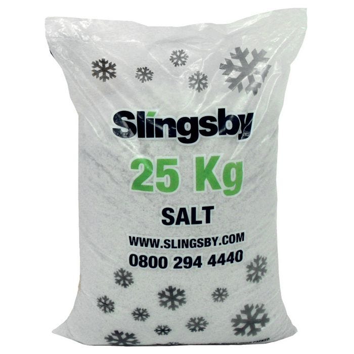 White de-icing salt