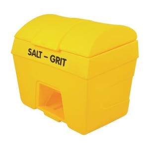 Heavy duty plastic salt & grit bins - With hopper feed