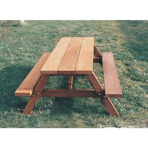 Heavy duty wooden picnic table