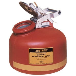 Justrite wide mouth waste liquid containers