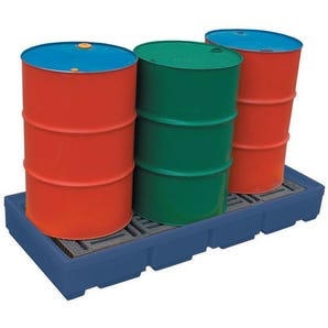 Polyethylene sump pallets - 1 to 4 drum capacity