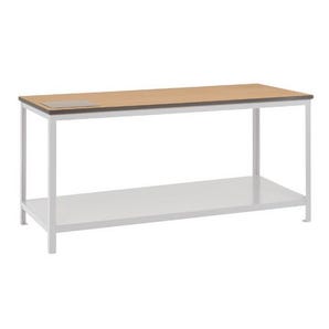 Modular square tube workbenches - Standard workbench with lower shelf