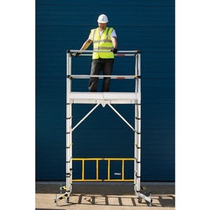 Telescopic mobile work platform and tower