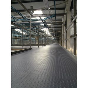 Hard 7mm  thick studded floor tiles for industrial use