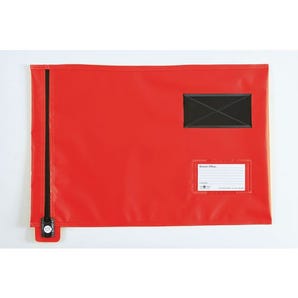 Reusable tamper evident mailing pouches, flat with short zips