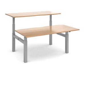 Elev8 height adjustable sit-stand back-to-back desks