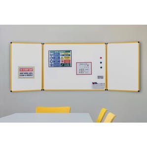 Industrial Ultrabrite triple panel whiteboards