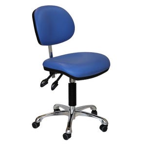 Low, fully ergonomic industrial upholstered chair