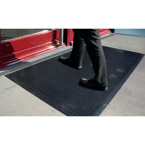 Durable rubber scraper entrance doormats