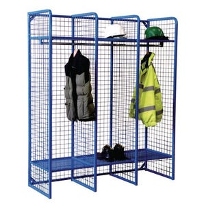Wire mesh storage compartments