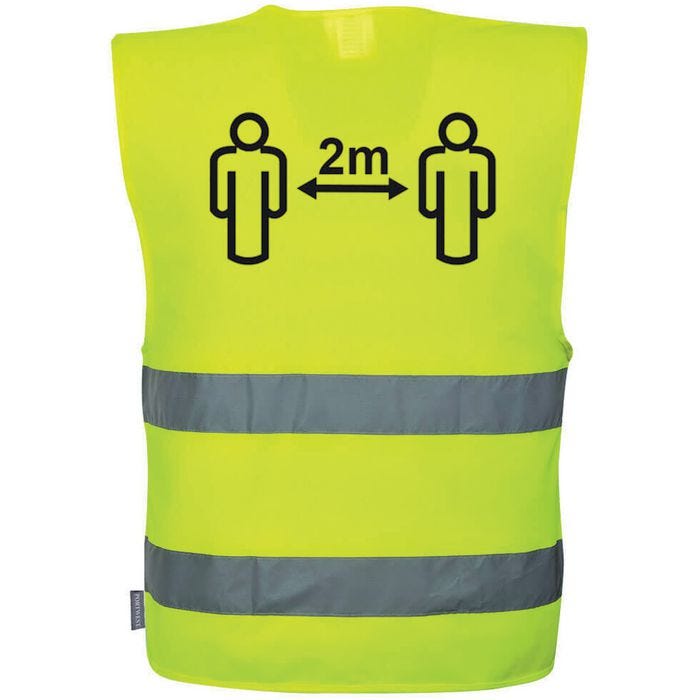 Social distancing high vis vest