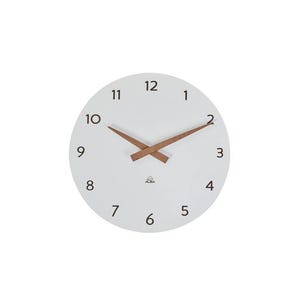 Wooden wall clock with silent movement