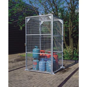Gas cylinder storage cage