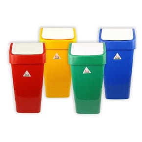 Coloured body recycling swing bins