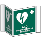green AED sign