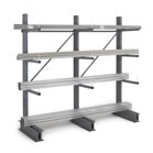 Grey cantilever storage racking 