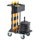 chain barrier with caddy