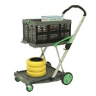Gray & green folding trolley