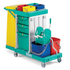 green cleaning trolley