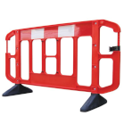 red pedestrian barrier