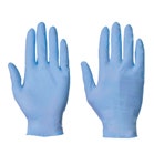 Blue nitrile free powder gloves