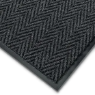 black chevron door mat