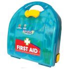blue first aid kit