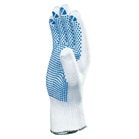 White & blue safety glove