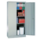 Grey cupboard with office supplies