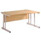 oak straight desk