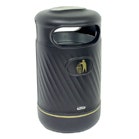 Black litter bin