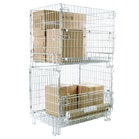 Wire stackable mesh pallet cages