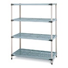Polymer shelving with four shelves