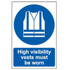 blue high-vis sign