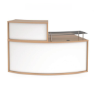 wooden reception desk