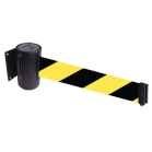 black yellow wall retractable barrier