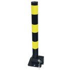 yellow black security post