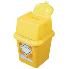 yellow sharps disposal bin