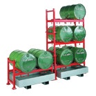Red racking for drums 